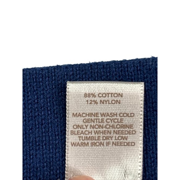 Ann Taylor LOFT Womens Blue Black Colorblock Knit Skirt S Pull On Knee Length - Picture 4 of 5